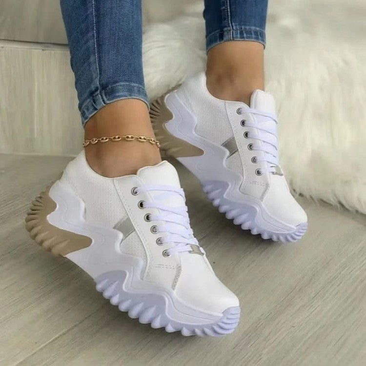 Damen Sportschuhe mit innovativem Wellen-Design und atmungsaktiver Obermaterialstruktur Heidi-Mode