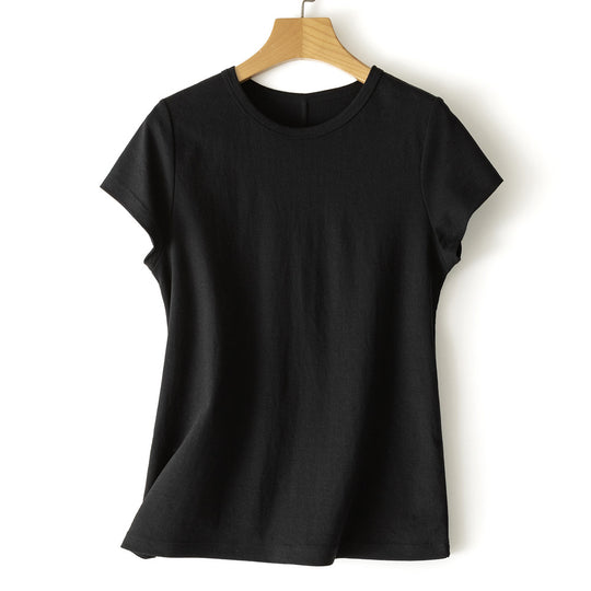 Femme Kurzarm Casual Baumwolloberteil Heidi-Mode