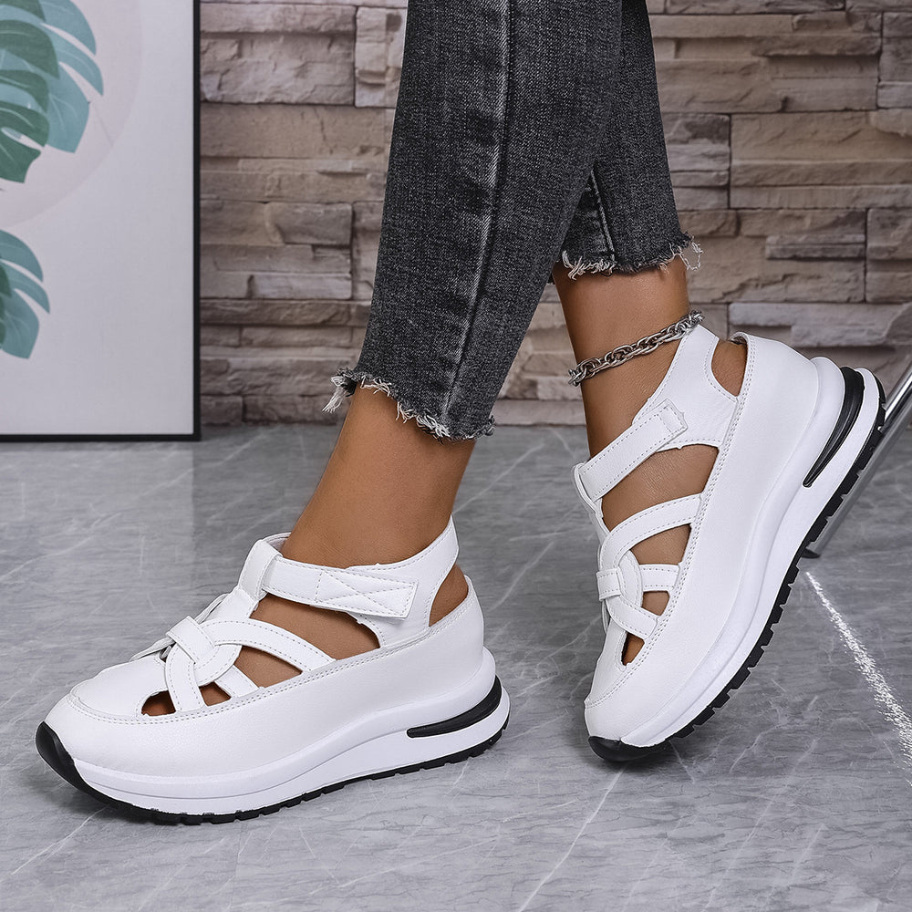 Damen Komfortable und Stylische Keil Sandalen mit offenem Zehenbereich Heidi-Mode