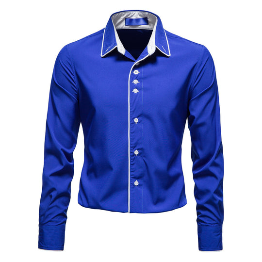 Herren Elegantes Hemd mit kontrastierenden Akzenten Heidi-Mode