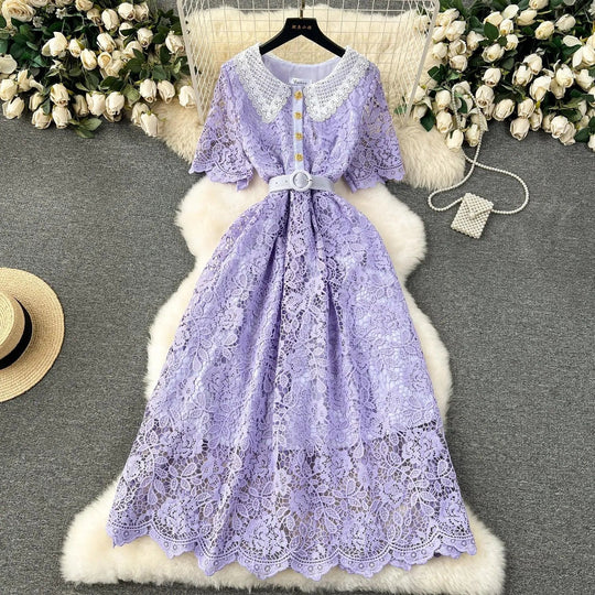 Heidi-Mode | Mittel langes Spitzenkleid