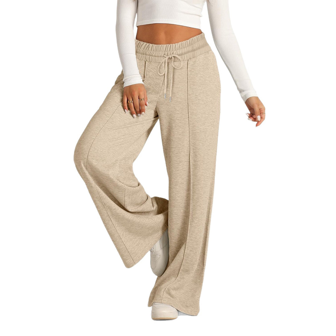 Damen weite Freizeithose mit elastischem Bund und praktischen Taschen Heidi-Mode