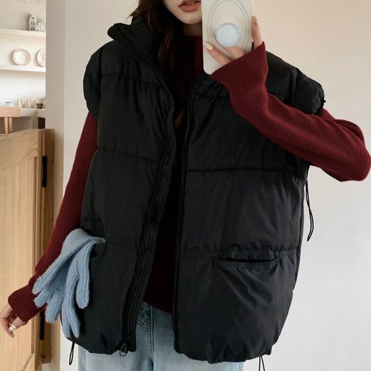 Damen Wattierte Freizeitweste mit hochabschließendem Kragen und praktischen Eingrifftaschen Heidi-Mode