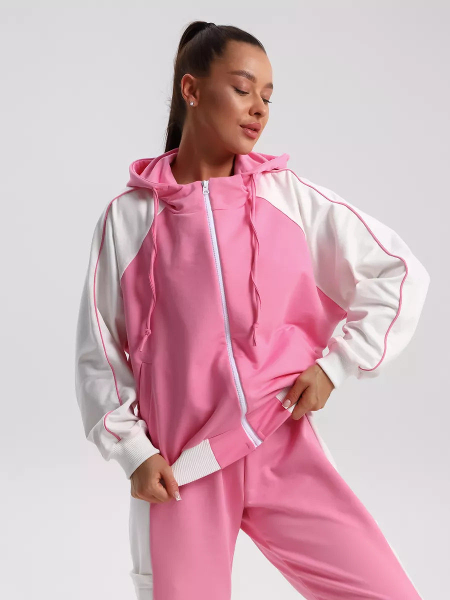 Damen Sportlicher Hoodie-Trainingsanzug mit eleganten Details und hochwertigem Material Heidi-Mode