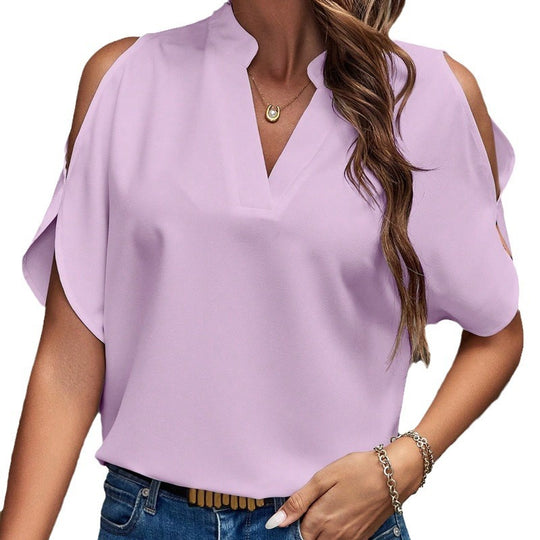 Damen elegante Bluse mit Cut-Out-Ärmeln Heidi-Mode
