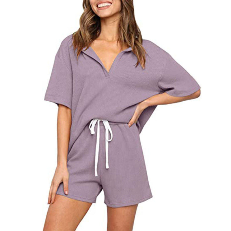 Damen Relaxed Fit Kurzarm Overall Set Heidi-Mode