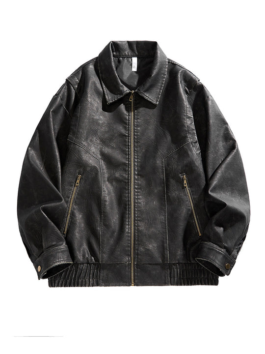 Herren kurz geschnittene jacke mit elastischem Bund und Taschen Heidi-Mode