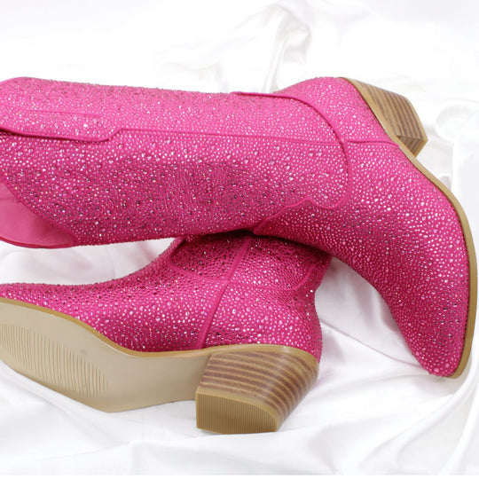 Femme Glitzernde Western-Stiefeletten Heidi-Mode