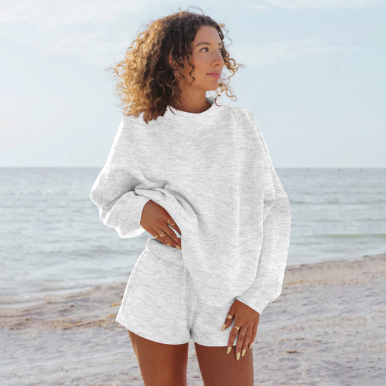 Damen Oversize-Sweatshirt mit Raglanärmeln Heidi-Mode