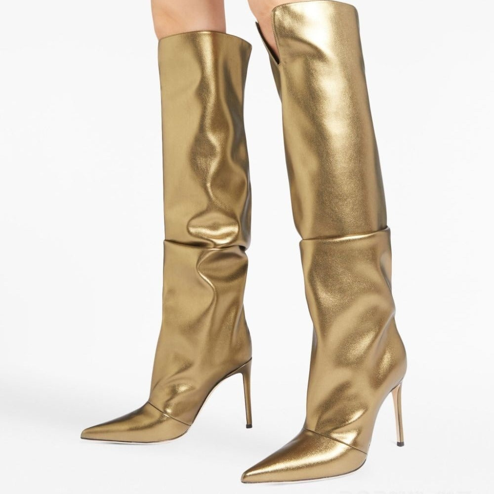 Femme Over-the-Knee Slouchy Stiletto Stiefel Heidi-Mode