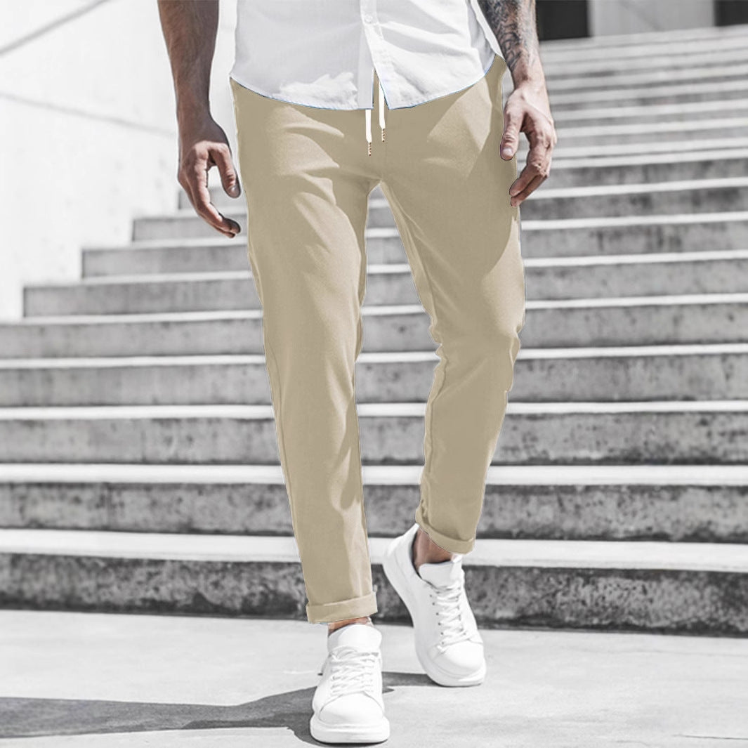 Herren Sportliche Chino-Hose mit flexiblem Bund und modernen Details Heidi-Mode