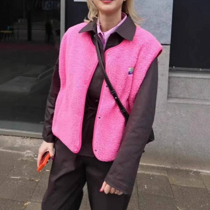 Damen modische Weste mit Fleece-Futter und praktischen Taschen Heidi-Mode