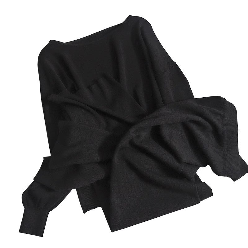 Damen lässiges Strickanzug-Set mit weitem Schnitt und modischen Details Heidi-Mode