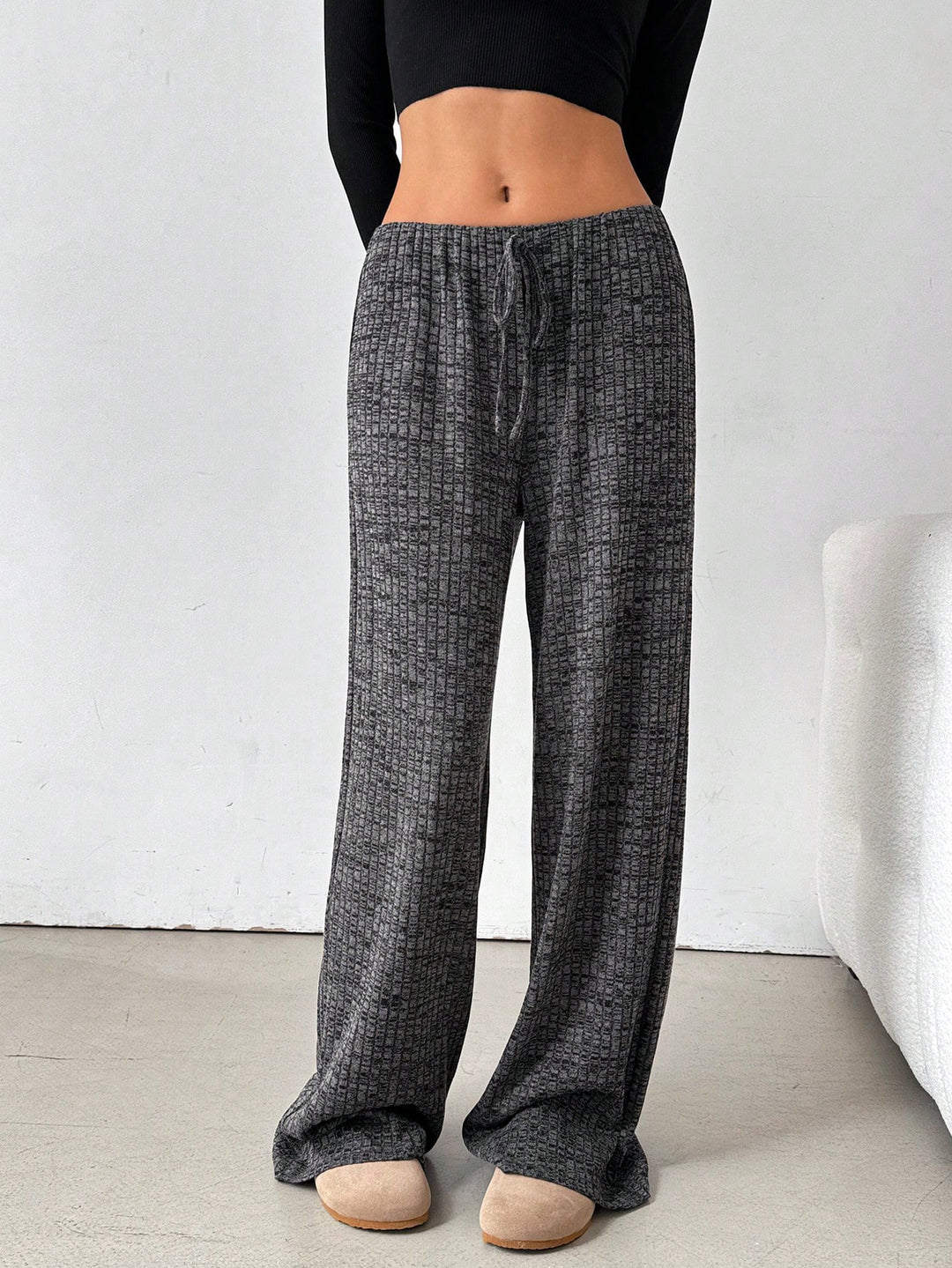 Damen komfortable Relaxhose mit weitem Schnitt und verstellbarem Kordelzug Heidi-Mode