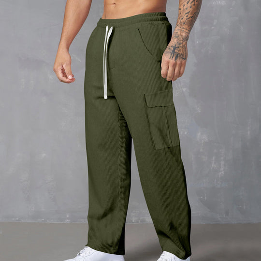 Herren Cargohose mit elastischem Bund und praktischen Taschen Heidi-Mode