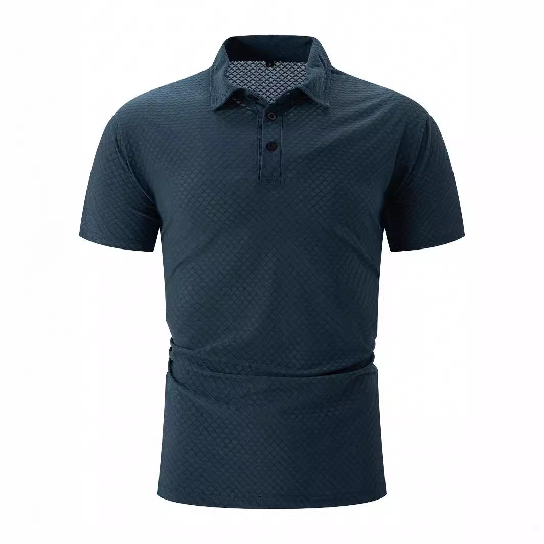 Herren Poloshirt mit strukturiertem Design und atmungsaktiven Eigenschaften Heidi-Mode