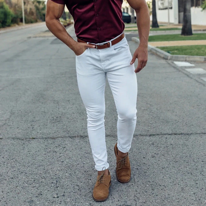 Herren Slim-Fit Chinohose mit modernem Design und elastischem Bund Heidi-Mode