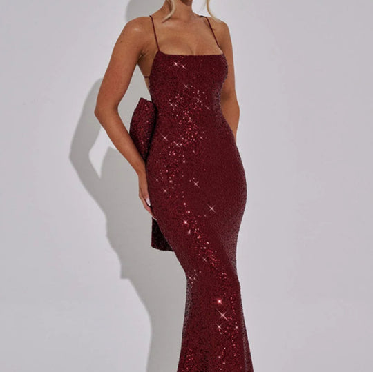 Damen Elegantes Abendkleid mit schimmernden Pailletten und raffinierten Details Heidi-Mode