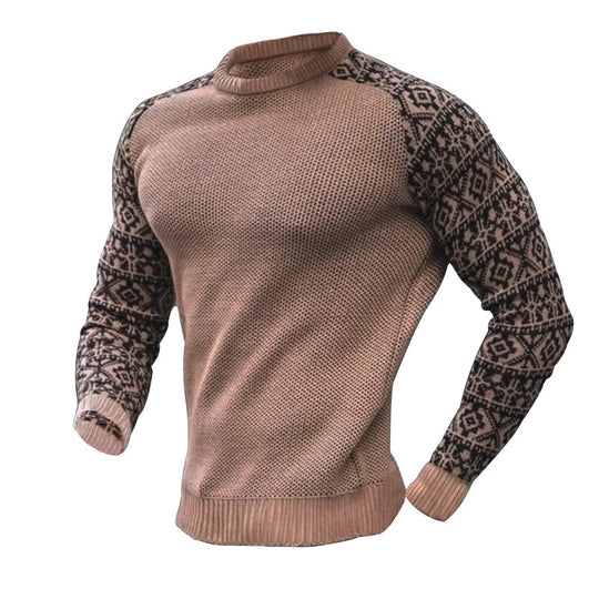 Herren Strickpullover mit grafischem Muster Heidi-Mode