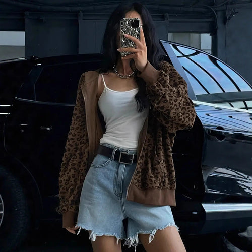 Damen Kapuzenpullover mit modischem Animal-Print Heidi-Mode