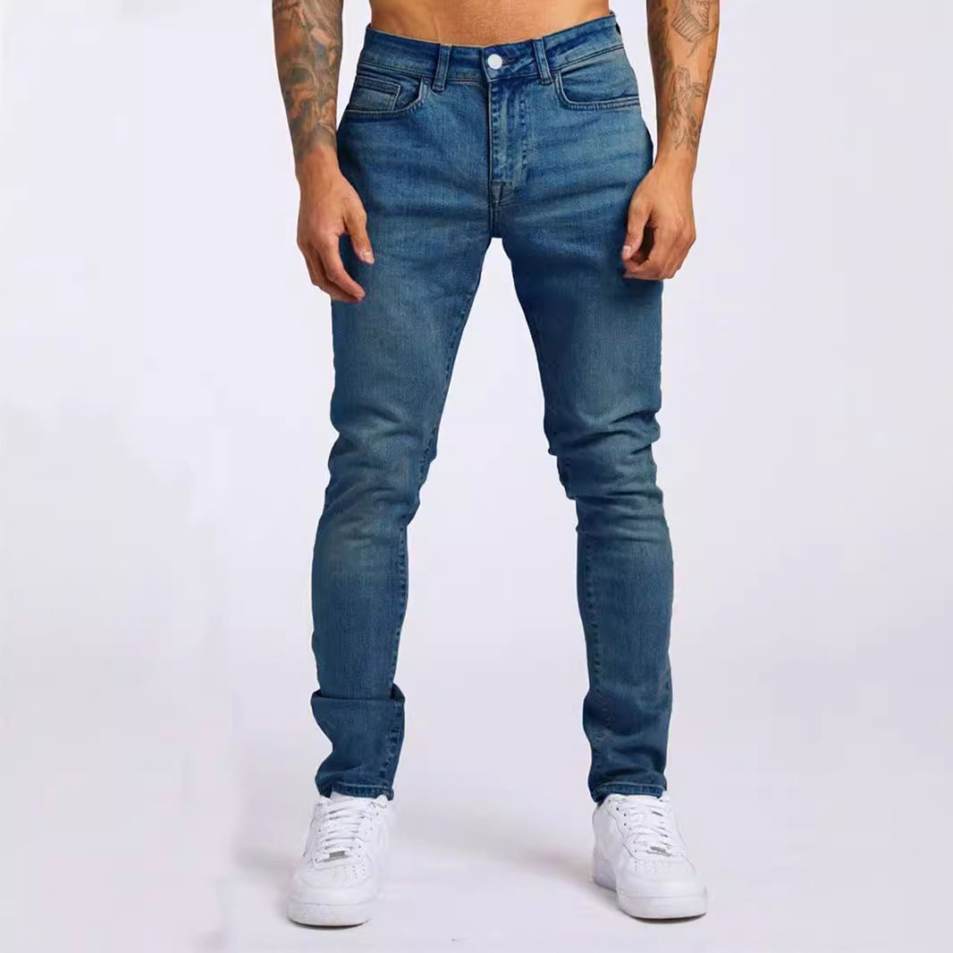 Herren Slim Fit Jeans im authentischen Used-Look Heidi-Mode