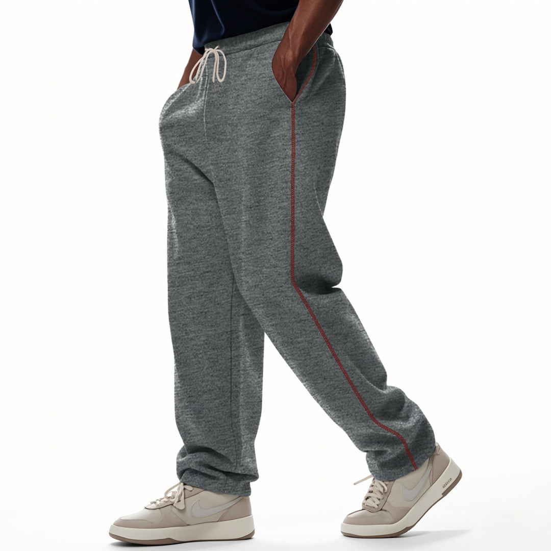 Herren bequeme Sweatpants mit kontrastierenden Nähten und praktischen Seitentaschen Heidi-Mode