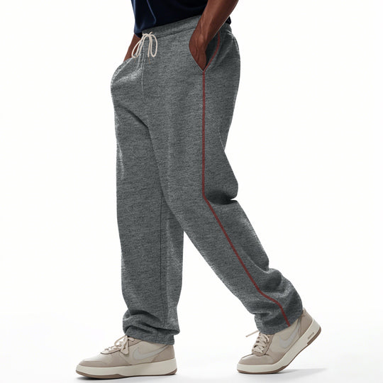 Herren bequeme Sweatpants mit kontrastierenden Nähten und praktischen Seitentaschen Heidi-Mode