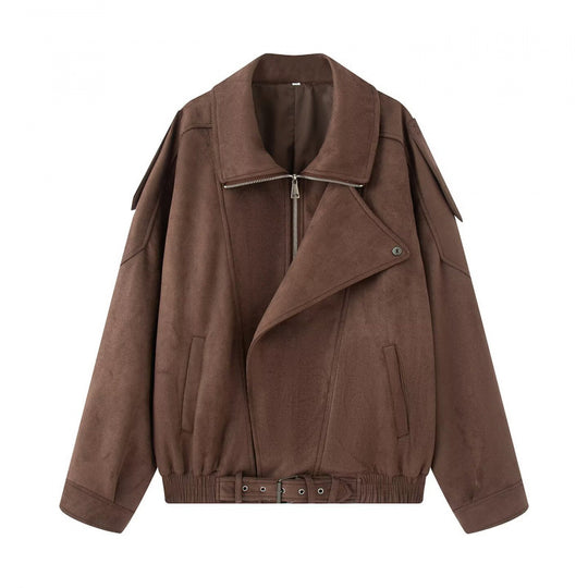 Damen lässige Oversize-Jacke aus hochwertigem Material Heidi-Mode