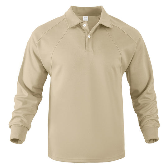 Herren Langarm Polohemd aus weicher Baumwolle mit sportlichen Akzenten Heidi-Mode