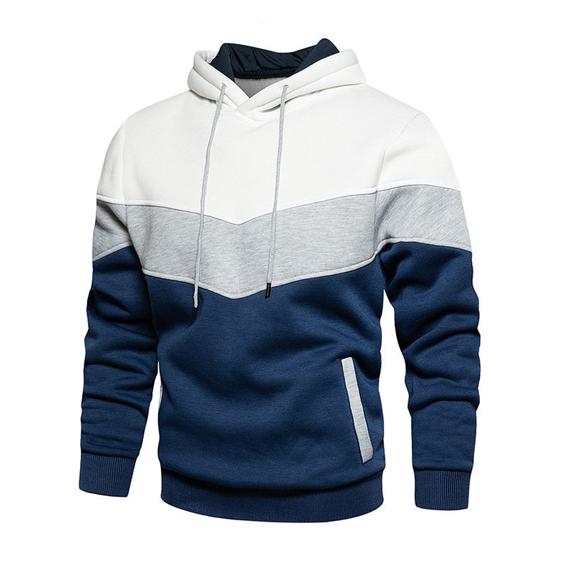 Herren Sportlicher Kapuzenpullover mit modernem Farbblockdesign und atmungsaktiven Eigenschaften Heidi-Mode