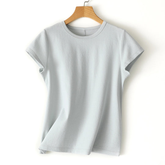 Femme Kurzarm Casual Baumwolloberteil Heidi-Mode