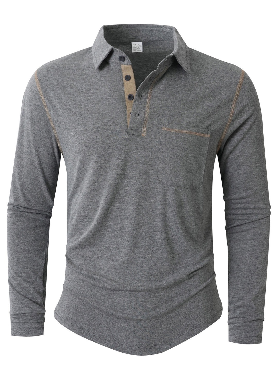 Herren Langarm Poloshirt Heidi-Mode