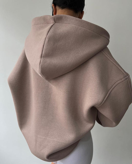 Damen oversized Kapuzenpullover mit lässigem Schnitt und sportlicher Ästhetik Heidi-Mode