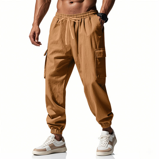 Herren Cargo-Jogginghose mit praktischen Seitentaschen und elastischem Bund Heidi-Mode