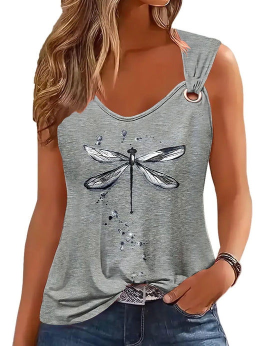 Damen Tanktop mit einzigartigem Grafikdruck und lässigem Schnitt Heidi-Mode