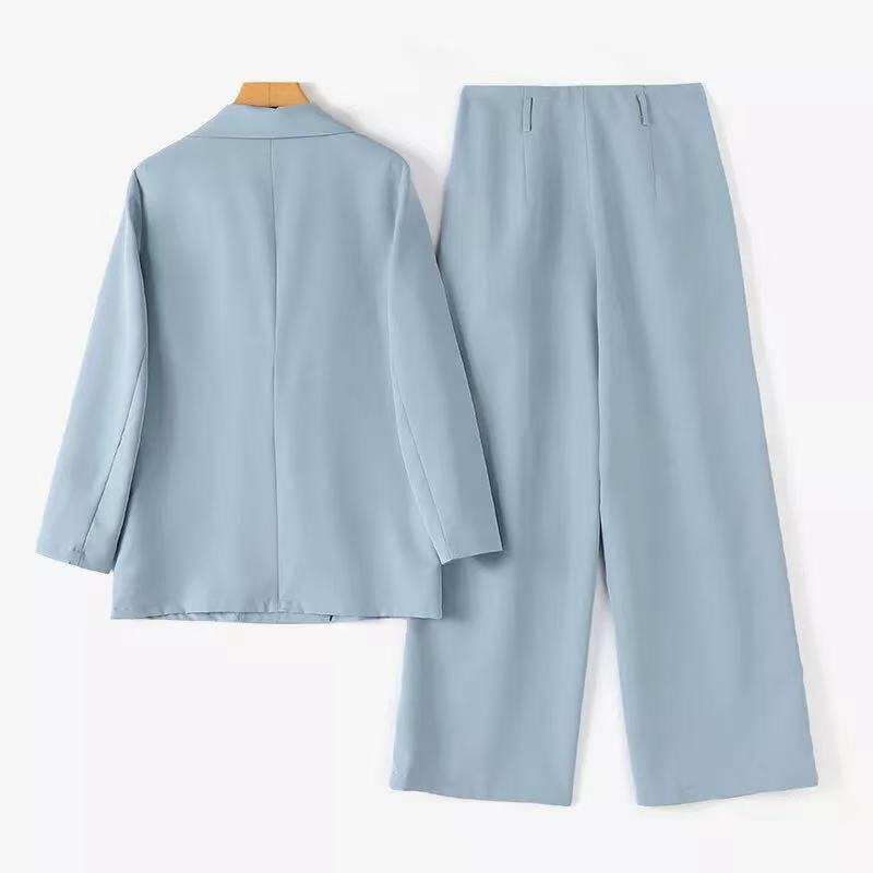 Damen Oversized Blazer und weite Hose Set Heidi-Mode