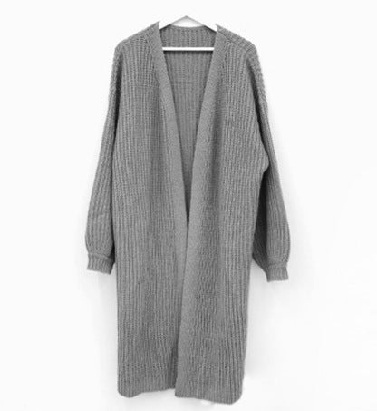 Damen Grobstrick Cardigan mit offenem Schnitt Heidi-Mode
