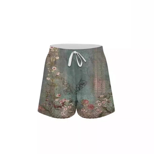 Damen Shorts mit floralem Muster und seitlichen Taschen Heidi-Mode