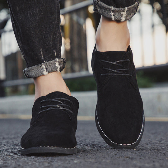 Herren Elegante Schnürschuhe aus weichem Wildleder Heidi Mode