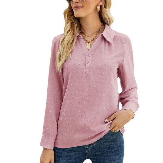 Heidi-Mode | Stehkragen Langarm Jacquard Pom Pom Freizeit Lockeres Oberteil