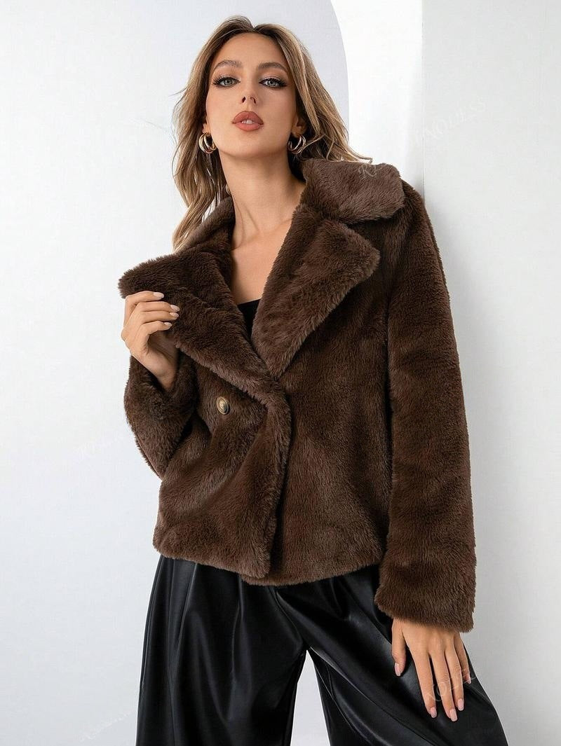 Damen Trendige und weiche Teddyjacke Heidi-Mode