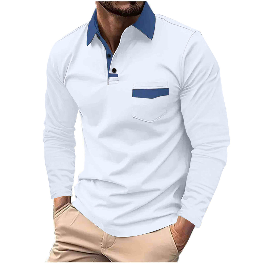 Herren Langarm Polohemd Heidi-Mode