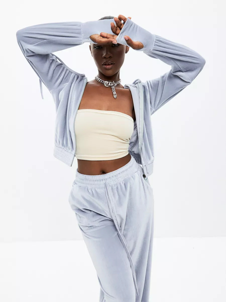 Damen Sportliche Kurzjacke und Jogginghose im entspannenden Design Heidi-Mode