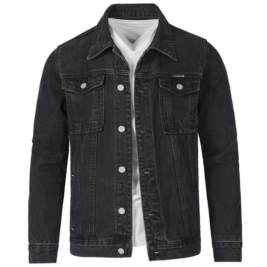 Herren Jeansjacke im modernen Slim-Fit Design mit praktischen Taschen und robusten Nieten Heidi-Mode
