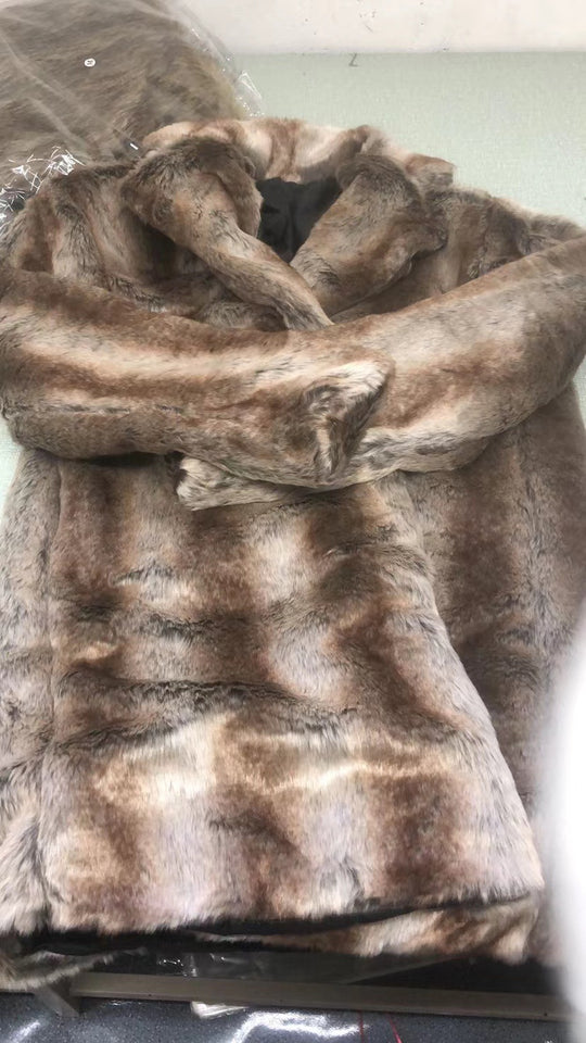 Herren Eleganter Kunstfell-Mantel Heidi-Mode