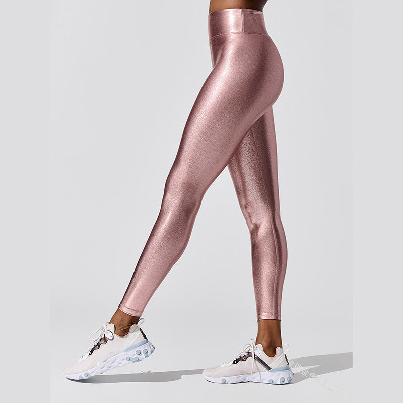 Damen Hochglänzende Leggings im eleganten Design Heidi-Mode