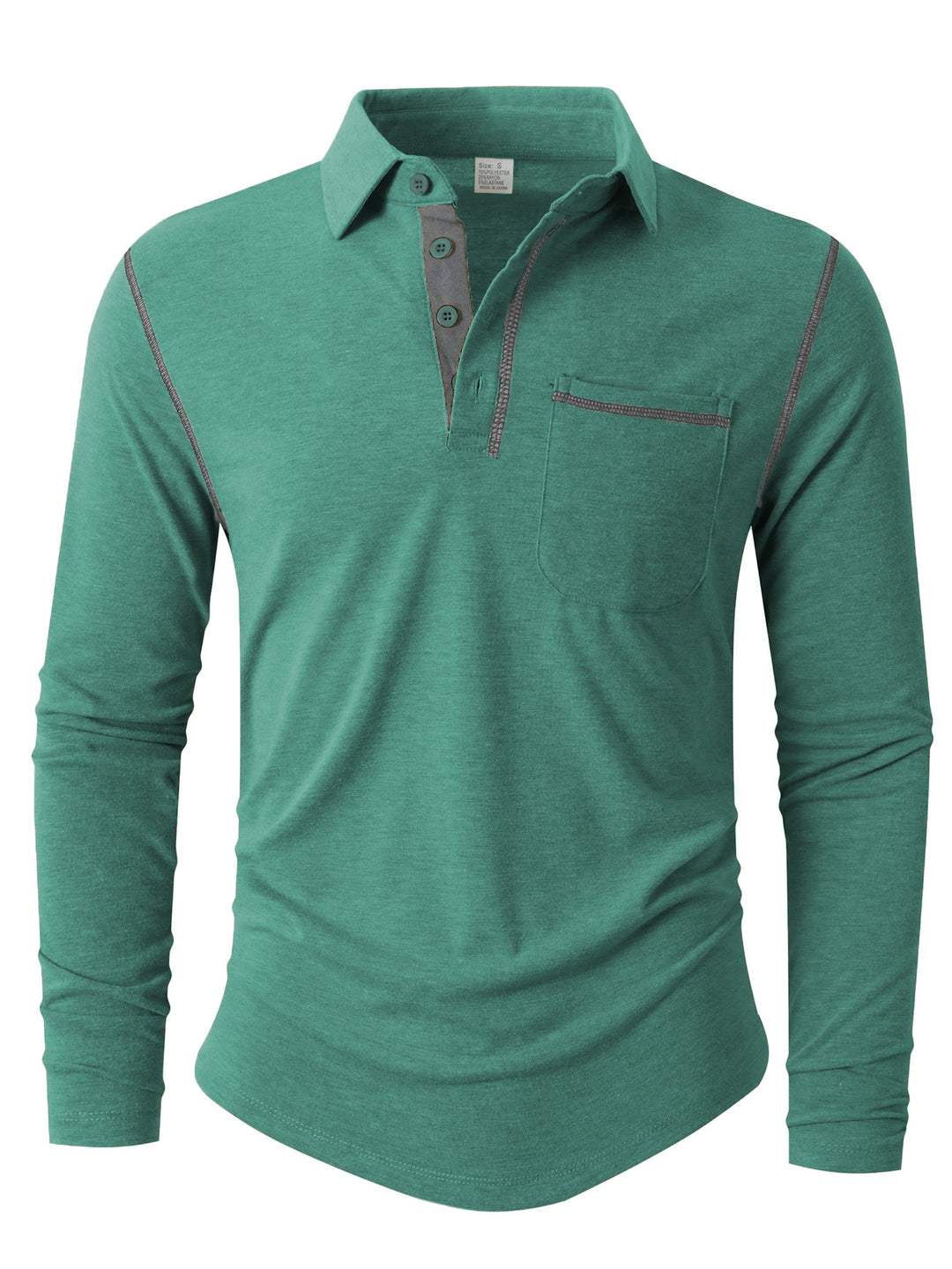 Herren Langarm Poloshirt Heidi-Mode