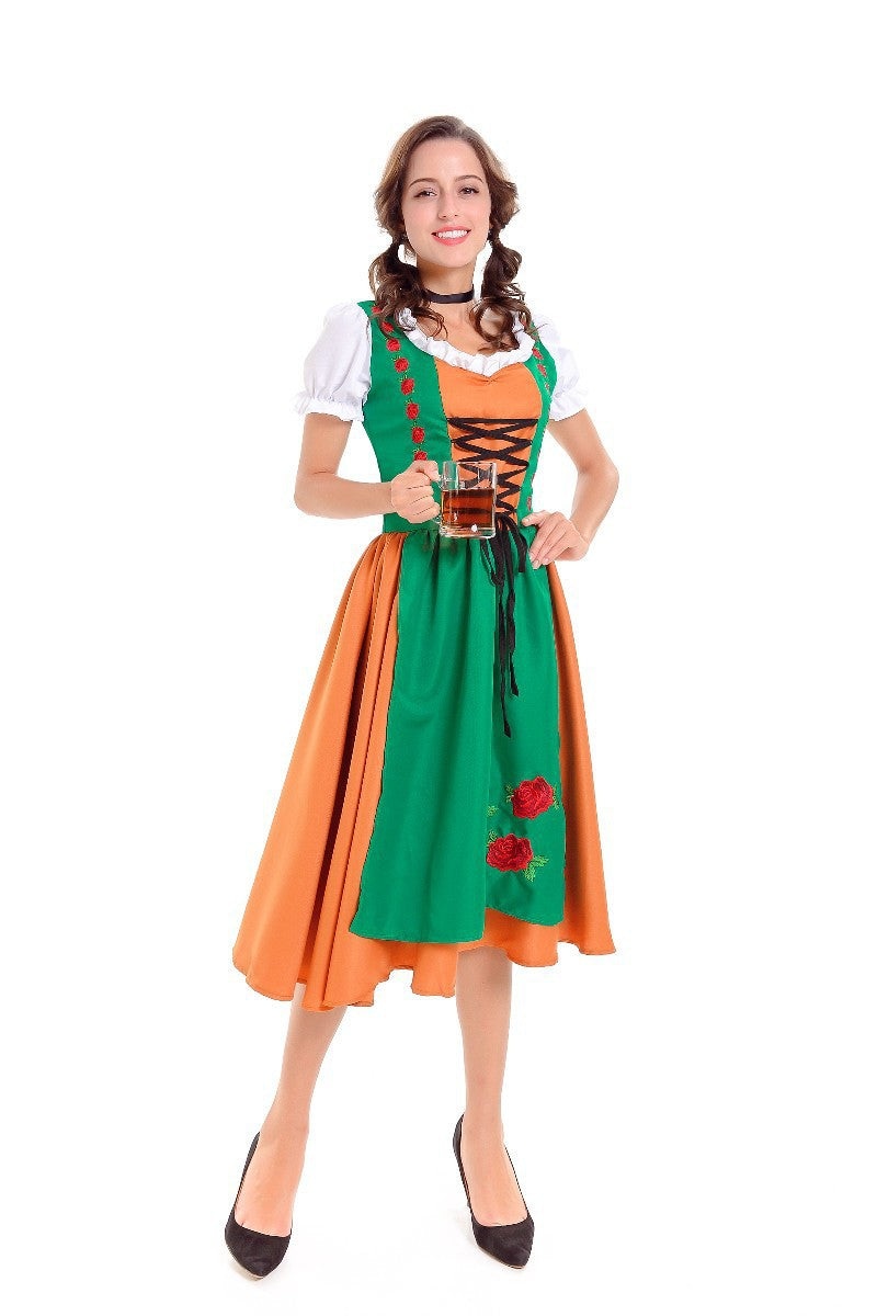 Damen Trachtenkleid mit romantischem Schnitt und verzierter Schürze Heidi