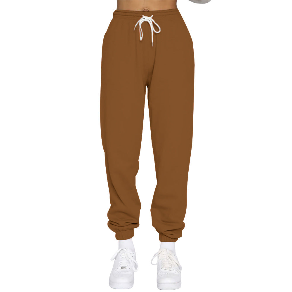 Damen Komfortable Jogginghose mit verstellbarem Bund und elastischen Bündchen Heidi-Mode
