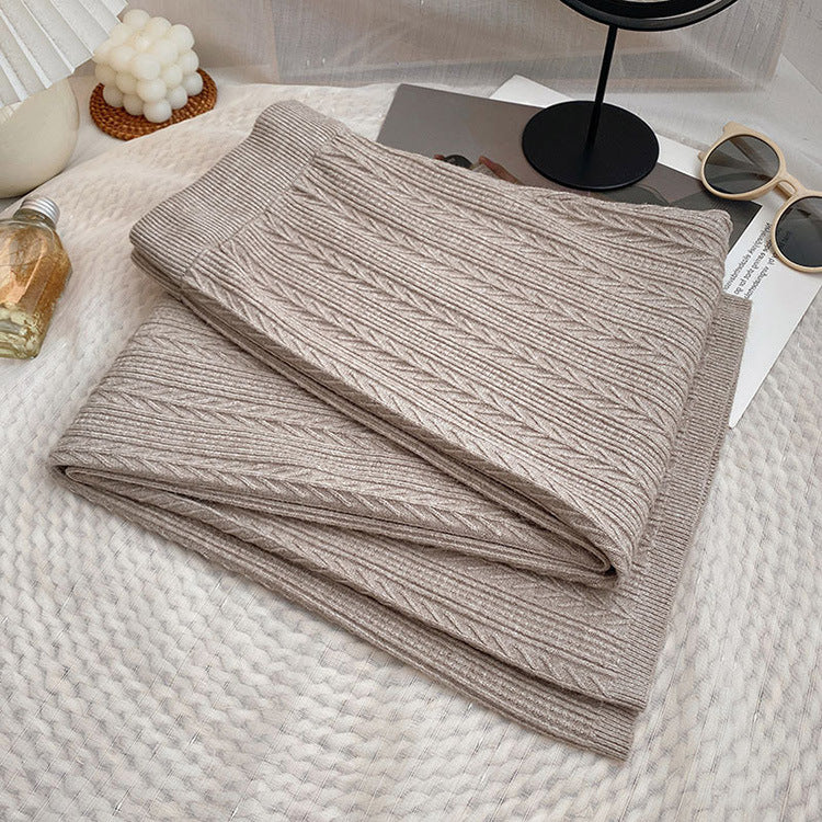 Damen Weiche Strickhose mit Zopfmuster Heidi-Mode